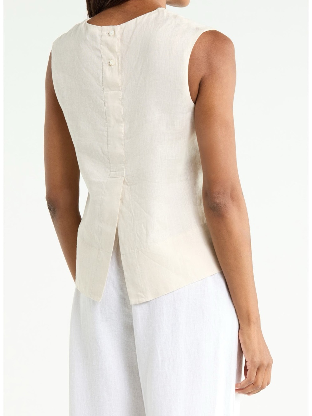 Theory Button Back Sleeveless Shell - - Picture 1 of 5